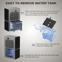 Déshumidificateur électrique portable OEM, réservoir d'eau de 2 L, écran tactile intelligent, filtre lavable, 500 ml/jour, usage domestique