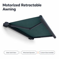 Auvent rétractable électrique à cassette intégrale, imperméable, en aluminium, pour terrasse extérieure, balcon, jardin, villa