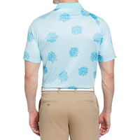 Vente en gros de t-shirt polo de golf respirant à séchage rapide pour hommes, vêtement à imprimé floral, décontracté à manches courtes, design de marque gratuit D