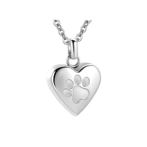 Kalung Titanium Steel Baru yang Dapat Dibuka, Kalung Kenangan Jejak Kaki untuk Kucing, Anjing, Hewan Peliharaan, Wadah Kremasi, Liontin Jejak Kaki Hewan - Product Image 5