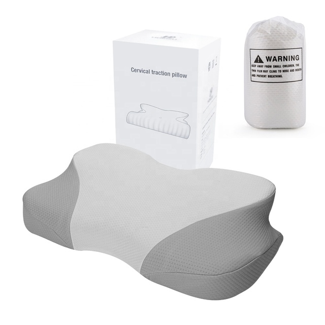 Custom Logo Ergonomic Massage Neck Support Pillow Slow Rebound Cervical Memory Foam Cooling Portable Home Hospital Sleep Comfort