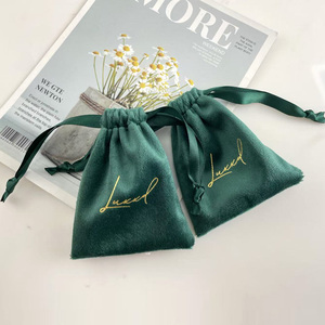 Custom Logo Luxury Flannel Suede Drawstring Bag for Earrings Ring Necklace Bracelet <b>Gift</b> Packaging Jewelry Pouch Velvet - Product Image 6