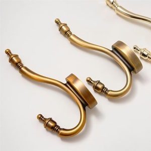 Modern Iron Wall Mounted Coat <b>Hook</b> Single <b>Hook</b> Yellow Bronze Finish Flexible Design for Bathroom Storage - Product Image 2