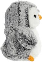 Mini pingouin en peluche personnalisé avec pompon, compagnon vibrant pour des câlins chaleureux, 0-24 mois, anniversaire, gris, Chine