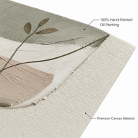 Peinture à l'huile artisanale de qualité supérieure 60x80cm, vert sauge, abstraite, peinte à la main sur toile pour la décoration de la maison