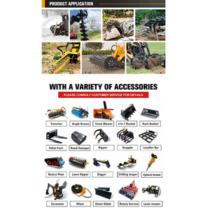 Miễn phí vận chuyển Mini Skid chỉ đạo Bộ nạp giá rẻ Bánh Xe Tải miniargador trang trại CE EPA động cơ nhỏ gọn Skid chỉ đạo DIESEL lật - Product Image 6