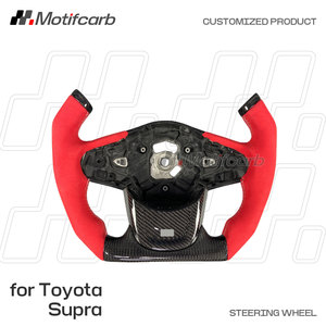 Volant sport personnalisé en fibre de carbone véritable avec palettes de changement de vitesse magnétiques pour Toyota GR Supra 2.0 3.0 A90 A91 2018-2026 - Product Image 2