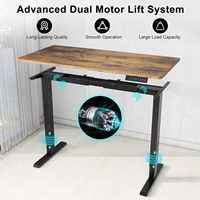 Escritorio Eléctrico de Altura Ajustable Más Vendido para Oficina en Casa, Motor Doble con Diseño Moderno, Marco de Escritorio de Pie con Elevación de Motor Doble