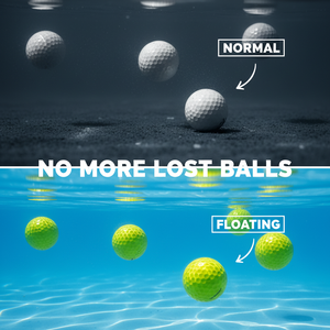 Balles de golf flottantes en deux parties en Surlyn + caoutchouc synthétique pour la pratique dans les obstacles aquatiques avec des couleurs vives et un récupération facile dans les lacs/étangs - Product Image 5