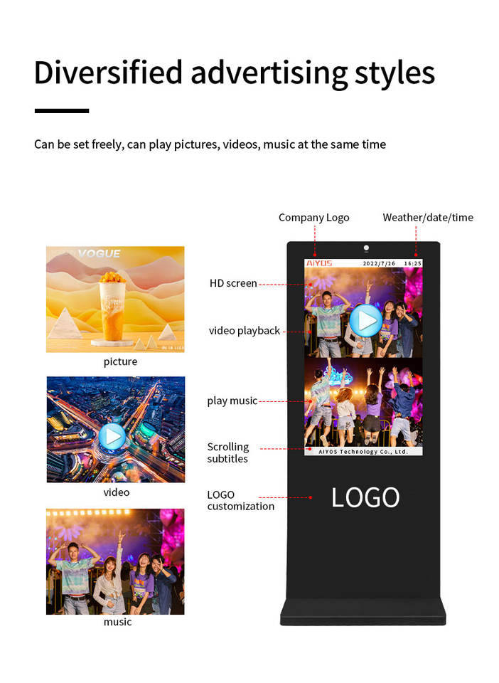 55 65inch Waterproof Ip65 Outdoor Totem Kiosk Digital Signage Lcd ...