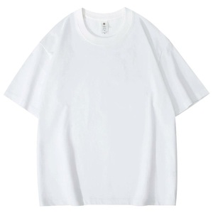 T-shirt personnalisé 240G en coton épais 100% OEM ODM, coupe oversize unisexe, col rond, manches courtes, vierge, avec logo - Product Image 1