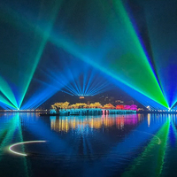 Solution de projection immersive à grande échelle pour spectacles lumineux extérieurs, lumières laser RGB, étanches IP65, pour usage commercial