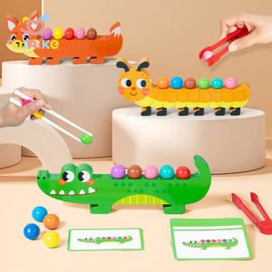 Jeu éducatif CPC certifié CE en bois pour l'entraînement de la motricité fine, puzzle d'apprentissage précoce, jeu de perles à clipser pour l'association des couleurs, jouets éducatifs pour enfants EN71 - Product Image 2