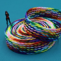 Accessoires textiles personnalisés Ruban en corde creuse colorée 20mm Sangle tressée en polyester pour bracelet de sac de montre
