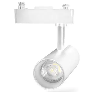 Faretto LED da binario bianco, 24W, 2 fili; illuminazione efficiente per spazi commerciali e artistici, ideale per evidenziare - Product Image 1