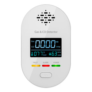Detektor kombinasi <span class=keywords><strong>Gas</strong></span> alami, 4in1 Monitor Alarm karbon monoksida Plug in dinding propana - Product Image 1