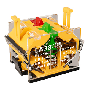 220VAC LA38-11BH hai đầu ánh sáng nút 22mm 1no1nc Đồng IP40 vít thiết bị đầu cuối đầy đủ chiếu sáng tối đa hiện tại 10A - Product Image 6