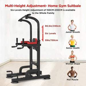 Équipement de fitness multifonctionnel pour la maison, barre de traction réglable, station de dips, machine d'entraînement de la force musculaire abdominale - Product Image 5