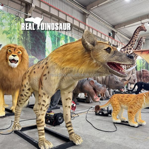 쇼핑몰 및 정원용 동물 공원 고급 시뮬레이션 강철 및 실리콘 애니메트로닉 실물 크기 히에나 모형 - Product Image 1