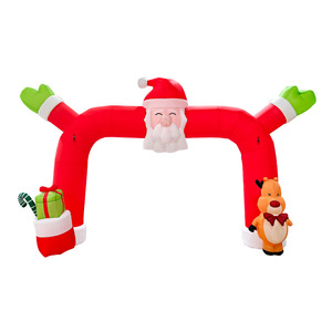 <b>Inflatable</b> Christmas <b>Santa</b> Arch Gate PVC Outdoor Holiday Decoration For Yard And - Product Image 4