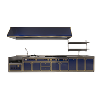 Système intégré de maison de luxe plaque chauffante four à convection cuiseur à pâtes équipement de cuisson commercial besoins gastronomiques en acier inoxydable