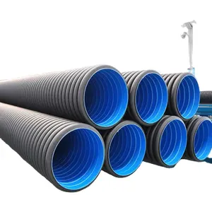 4inch 6inch HDPE đôi tường sóng nhựa ống thoát nước