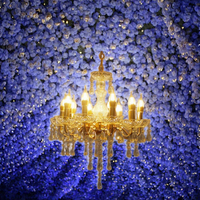 Nouveau lustre de mariage de luxe en métal avec cristal électrolytique en fer pour la décoration de plafond de scène, de fête ou de banquet