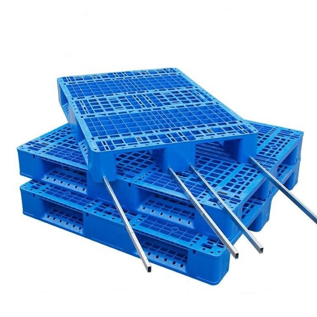 Warehouse Pallet Racking Storage Use Steel Tube Reinforced Heavy Duty Plastic Pallets