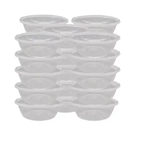 Round Microwave Takeout Disposable Plastic To-go Food Container With Lid