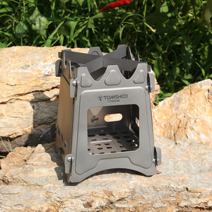Camping Wood <b>Stove</b> Portable Folding Lightweight Titanium Wood Burning Backpacking <b>Stove</b> for Outdoor Survival Cooking - Product Image 3
