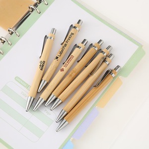 Pulpen Bambu Alami dengan Logo Cetak Kustom Hadiah Promosi Bisnis Pulpen Kayu Unik untuk Acara Perusahaan Pemasok Grosir - Product Image 2