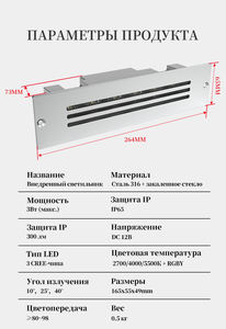 Luz LED empotrada ovalada de acero inoxidable IP67 para cubierta marina, escalones, hoteles, piscinas y yates, CRI 90, de fábrica HK - Product Image 6
