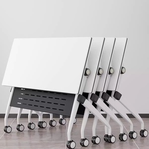 Thiết Kế Hiện Đại Thân Thiện Với Môi Có Thể Gập Lại Đào Tạo Bảng Dài Di Chuyển Nối Bàn Đơn Giản Ghế Kết Hợp Hội Nghị Bảng - Product Image 1