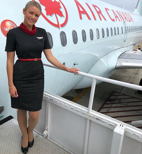 客室乗務員コスチューム 黒またはグレー カラー キャビンクルー ドレス カスタム 高品質 カナダ航空 スチュワーデス ユニフォーム - Product Image 2