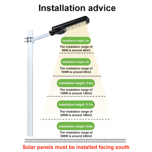 Lampadaire solaire Led, haute puissance, <span class=keywords><strong>Luminaire</strong></span> d'extérieur pour projet Commercial, système d'éclairage de rue - Product Image 3