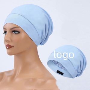 Gorros Ajustables para Dormir con Forro de Satén y Banda Elástica, Gorro Holgado para Cabello Rizado, Regalo Promocional, Comodidad - Product Image 1