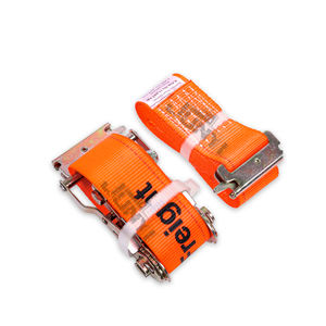 Tali roda gigi e-track oranye 2 inci X 15 inci, tali ikat dengan kait pas batas muatan kerja adalah 1466 Lbs. Untuk truk transportasi - Product Image 1