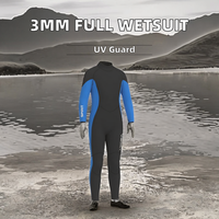 Combinaison complète en néoprène 3mm pour homme et femme, protection solaire, résistante au froid, pour la plongée, le surf et la pêche à manches longues.