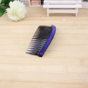 Rhinestone Hair Combs <b>Plastic</b> Resin Black With Colorful <b>Strips</b> For Women Headdress Accessory - Product Image 2