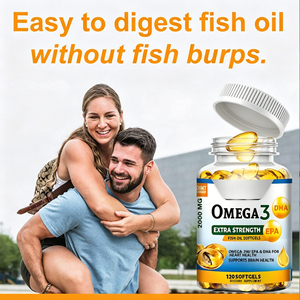 Capsules d'huile de poisson halal Oméga 3 6 9 2400 mg de haute mer pour les soins de la peau, en vrac, avec Epa Dha Oméga 3 de haute mer, huile de poisson Oméga 3, huile de poisson Oméga-3 - Product Image 3
