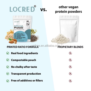 Proteína Vegetal Orgánica Vegana en Polvo (Haba, Arroz y Nuez de Pili) |   Sin Lácteos ni Soya, Sin OMG, Nutrición Deportiva, OEM a Granel - Product Image 5