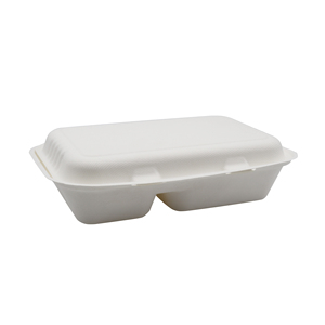 100% phân hủy sinh học 9x6 inch <span class=keywords><strong>2</strong></span> ngăn Hộp Ăn Trưa 1000ml bã mía bột giấy dùng một lần mía thực phẩm <span class=keywords><strong>container</strong></span> - Product Image 3