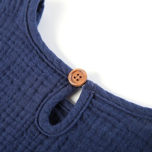 Весна-лето без рукавов Нет минимального заказа в наличии rts Одежда для новорожденных девочек одежда цельные муслиновые детские комбинезоны 100% хлопок - Product Image 6