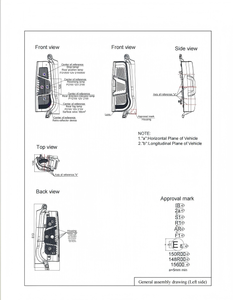 Faro Posteriore E-MARK LH:9819235880 per <span class=keywords><strong>Opel</strong></span> Vauxhall <span class=keywords><strong>Combo</strong></span> Peugeot Partner a Prezzo di Fabbrica - Product Image 6