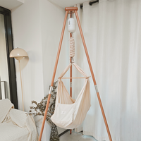 Support de hamac pour bébé en bois de hêtre massif, design européen, montage rapide et simple, durable et portable, garantie 1 an, utilisation dans le salon