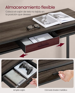 <span class=keywords><strong>VASAGLE</strong></span>-<span class=keywords><strong>Mesa</strong></span> de almacenamiento rectangular con cajón móvil, <span class=keywords><strong>mesa</strong></span> de bar con 2 ganchos y toma de corriente - Product Image 3