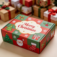 Boîte de Noël à motif écossais avec estampage à chaud de luxe, expédition rapide en 72h, emballage cadeau en carton anti-écrasement