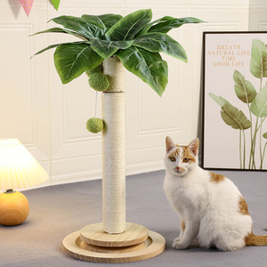 Palm <span class=keywords><strong>Sisal</strong></span> Kat Krabplank Stokken Met Hangende Bal <span class=keywords><strong>Sisal</strong></span> Touw Voor Indoor Katten Klauw Krabber - Product Image 5