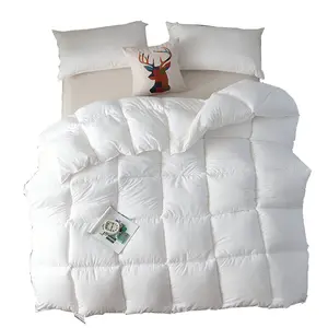 Wholesale 4 Season Full Cotton Downproof Fabric Duvet Comforter Quilted Twin King Bed Hotel Quilt Duvet