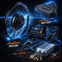 Kit de conversion de vélo électrique avec moteur à moyeu 2000W, batterie triangulaire 52V 20Ah, compatible avec les roues de 27,5 et 29 pouces